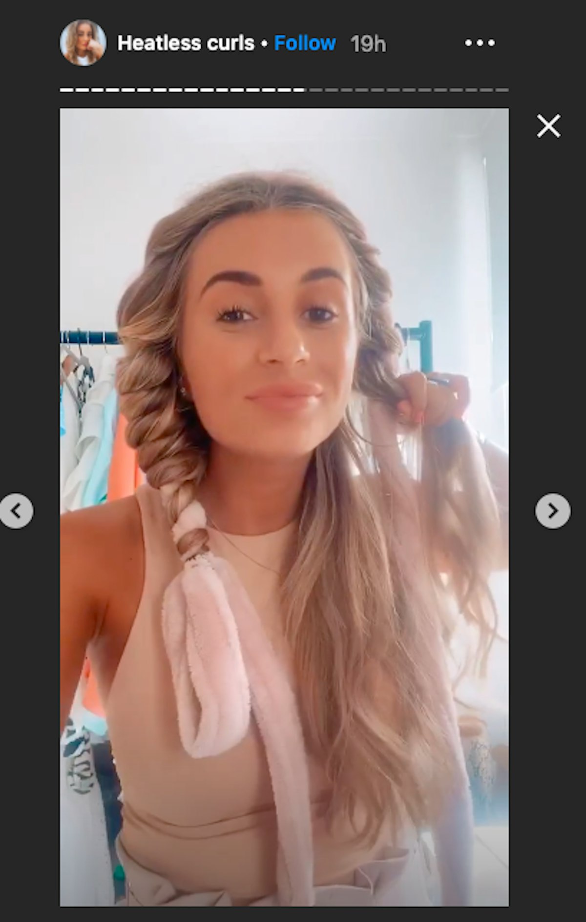 Dani Dyer Has Mastered The TikTok Hair Curling Bathrobe Trick